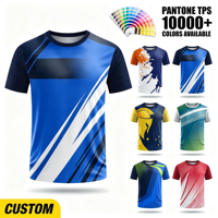 Kaos Olahraga Pria Lengan Pendek Rajutan Polyester Sublimasi Diagonal Custom ODM OEM dengan Cetak 3D Seluruh Badan untuk Latihan