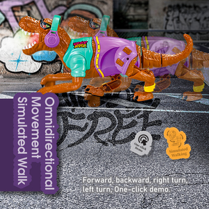 2,4 GHz Elektrische Simulations-RC-Tiere aus Kunststoff, ferngesteuerte Hip-Hop-Sprüh-Dinosaurier und Laufspielzeuge für Kinder - Product Image 3