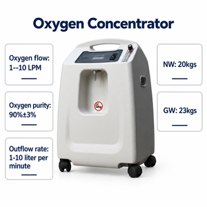 Concentrador de Oxígeno de 10 Litros para Terapia de Alto Flujo en Hospitales, con 93 Por Ciento de Pureza y Suministro Continuo de Oxígeno - Product Image 6