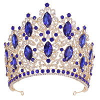 Diadèmes et couronnes européennes Rose Bessie Bride, strass en cristal, argent/plaqué or, diadèmes hauts pour femmes, fête de mariage
