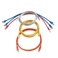 Câbles électriques en cuivre pur PVC UTP/FTP RJ45 Cat5e Cat6 Cat6a Cat7, cordons de raccordement multicolores avec connecteurs RJ45