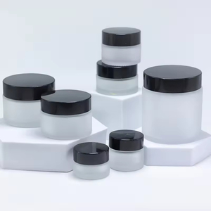 Envase Cosmético Esmerilado de 5/10/15/20/25/30/50/60/100g, Tarro de Vidrio Transparente Mate para Crema Facial con Tapa Dorada Rosa - Product Image 5