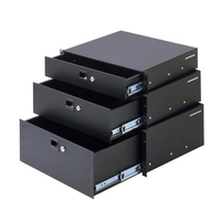 Tiroir de rack 1U-4U avec serrure, boîte de rangement pour rack de serveur 19 pouces, tiroir métallique pour accessoires de cabinet réseau