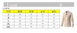 Nueva <span class=keywords><strong>Ropa</strong></span> Medieval, Disfraces de Cosplay Renacentista, Camisas Vikingas Piratas, Blusa Casual con Cordones, Atuendo Elegante para <span class=keywords><strong>Hombre</strong></span>, Disfraz de Halloween - Product Image 6