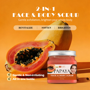 สครับมะละกอพรีเมียมผสมเกลือทะเลแบบวิปปิ้ง 500 กรัม บรรจุเกลือทะเล ช่วยลด<span class=keywords><strong>สิว</strong></span>และรอย<span class=keywords><strong>สิว</strong></span> ขจัดเซลล์ผิว<span class=keywords><strong>ที่</strong></span>ตายแล้ว สำหรับผู้หญิง ขายส่งจำนวนมาก - Product Image 4