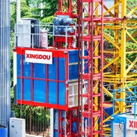 Monte-charge à double cage pour le transport vertical sur les chantiers de construction de bâtiments de grande hauteur