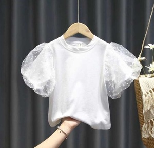 T-shirts à manches courtes pour filles, nouvelle collection 2021, t-shirts à manches bouffantes, sous-vêtements pour bébés, chemises d'été pour enfants - Product Image 5