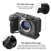 Expédition rapide PULUZ Cage de stabilisation en métal noir pour appareil photo avec curseur NOTA pour appareil photo hybride Sony ILME-FX30 FX3