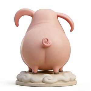 Figura Decorativa Moderna Personalizable BZY para el Hogar, Linda Figura de Resina de Cerdito Volador para la Habitación de <span class=keywords><strong>los</strong></span> Niños - Product Image 3