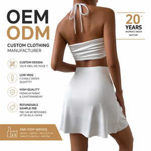Vestidos Mini de Verano para Mujer, Vestido Halter Sexy de Satén con Espalda Descubierta, <span class=keywords><strong>Ropa</strong></span> Elegante para Fiesta, Vestido Casual - Product Image 3