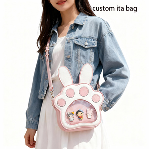 Produsen Tas Ita Transparan dengan Desain Cetak Karakter Anime, Perubahan Warna Bertahap Motif Cakar Kucing Kustom - Product Image 6