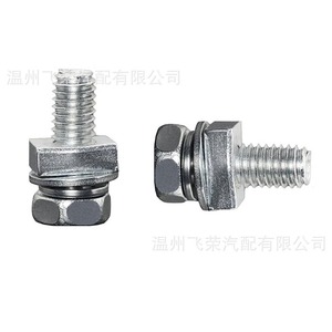 Stainless Steel License Frame <b>Screw</b> <b>Set</b> M6x10 M6x12 M6x14 M6x16 M6x18 M6x20 Phillips Head Hex Nut Clamp Kit - Product Image 3