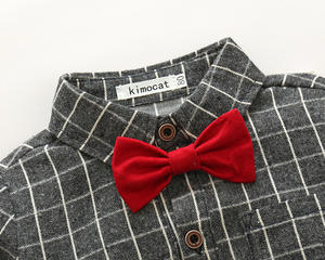 Ensemble de vêtements vintage pour enfants, combinaison et pantalon pour bébés garçons, vente en gros - Product Image 3