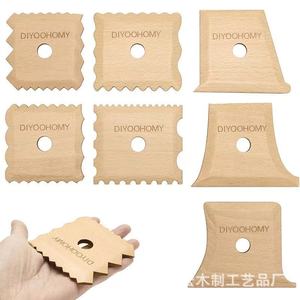 DIYOOHOMY Ensemble de grattoirs en bois de hêtre pour poterie, 7 pièces, outils de sculpture de l'argile, fournitures artisanales faites à la main - Product Image 3