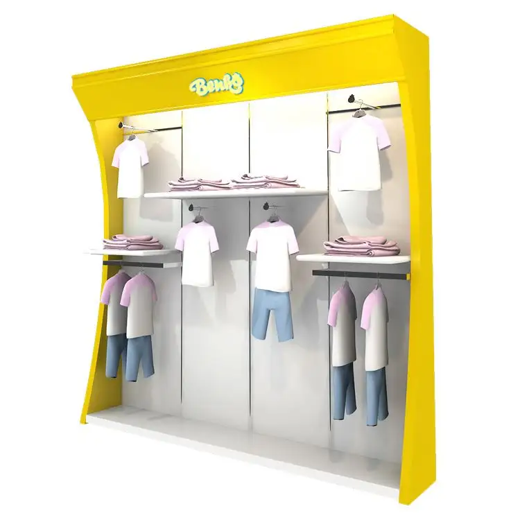 Lovely Shop Decoration Design Baby Clothes Display Stand For Clothing Store