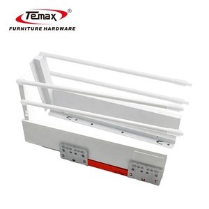 Metal Drawer Slide Cabinet Table Drawer 35kgs Soft Close Metal Box Drawer Slide With Round Rails