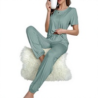 Ensemble de pyjama décontracté et confortable pour femme, collection été 2025, en polyester et soie de lait respirante, style minimaliste