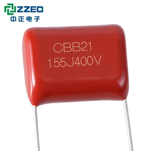 155j P20mm Capacitor1.5uf 155j Cbb21 Metallized 폴리 필름 450v 안정적인 성능 고주파 커패시터 1.5 미크로포맷 400v