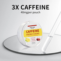 Sachets Énergétiques Antioxydants Naturels à 100 mg de Caféine, Marque Privée OEM, Améliorent la Concentration, Sachets Nootropiques à Croquer pour Adultes