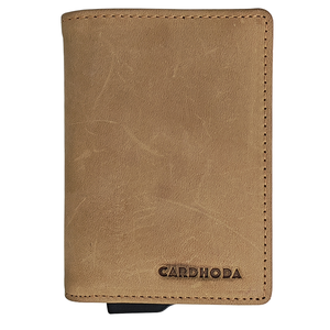 Tarjetero de Aluminio Cardhoda con Forro de Cuero Genuino, Cartera Plegable Delgada, Diseño Minimalista Unisex, Tamaño Corto - Product Image 3