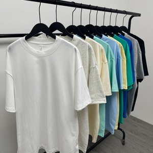 T-shirt de sport d'été pour homme 245g en coton à séchage rapide, col ras du cou, version grande taille, logo personnalisé imprimé, couleur unie - Product Image 1