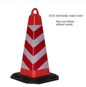 Nhà máy nóng bán EVA phản chiếu đường nón không có bãi đậu xe chướng ngại vật 70cm bọt vuông nhọn Ice Cream <span class=keywords><strong>Cone</strong></span> tùy chỉnh - Product Image 2
