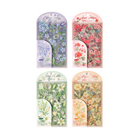 Pack d'autocollants style Ins 'Frost Flower Dew Whisper' en PET imperméable, motifs floraux, pour matériel de journalisation DIY et base de collage décoratif