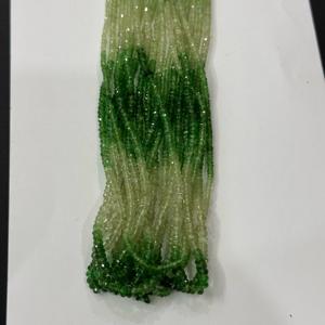 Cuentas de piedras preciosas Tsavorite de calidad fina, cuentas de Tsavorite Rondel facetadas de Color verde sombreado - Product Image 3