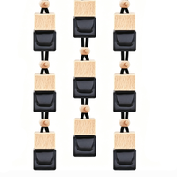 Diffuseur de parfum de voiture haut de gamme en verre vide avec bouchon carré en bois noir, flacon à visser pour désodorisant de voiture