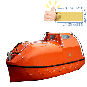 Bateau de sauvetage entièrement fermé en fibre de verre pour navires de marchandises/navires de transport de marchandises, plateformes offshore, capacité de charge de 26 personnes, à flottaison par gravité - Product Image 6