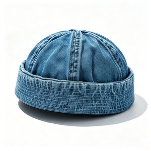 Gorra Docker de Mezclilla Vintage Lavada sin Visera, Estilo Marinero, 100% Algodón, Unisex, para Adultos, Personalizable, Venta al por Mayor - Product Image 4