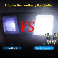 Nouvelle lampe LED transfrontalière pour feux de position latéraux et éclairage de plaque d'immatriculation T10 2016 16SMD W5W, décodage sans polarité, courant constant 9V-32V 240LM