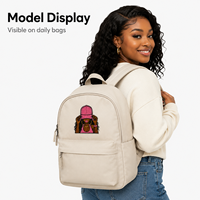 Lot de patchs brodés personnalisés tendance avec portrait de fille noire pour chapeaux, sacs à dos, cadeau de mode, fournisseur en gros, pack en vrac