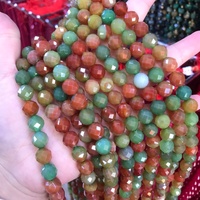 Perles d'agate paon facettées Huirui 8 mm 10 mm, multicolores, pierres d'agate paon naturelles pour la fabrication de bijoux