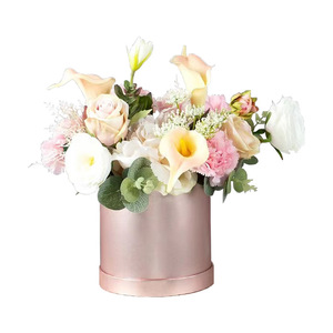 Scatola Rotonda per Fiori Fatta a Mano, Ecologica, in Cartone, Colore Macaron, per Confezioni di Candele e Fiori - Product Image 5