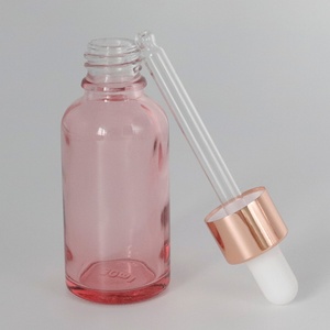 Flacons en verre rose doré portables de 5 ml, 10 ml, 20 ml, 30 ml pour huiles essentielles avec compte-gouttes et couvercles – Idéal pour les voyages - Product Image 4