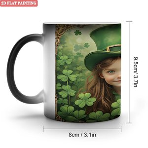 Pattern Art Print <b>Ceramic</b> Mug 11oz Frosted Black Heat Sensitive Gift <b>Cup</b> - Product Image 1