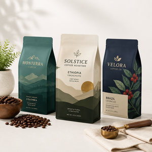 Customized 340g 500g 1kg Moisture Proof Digital Printing Foil Coffee Bean Tea Food <b>Packaging</b> <b>Bags</b> Design Print Zipper Lock <b>Bags</b> - Product Image 1
