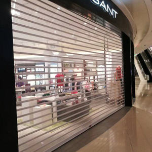 Porte à enrouleur en aluminium avec bande droite en cristal, design moderne, étanche, <span class=keywords><strong>taille</strong></span> personnalisée, garantie 5 ans - Product Image 4