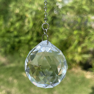 Adornos de <span class=keywords><strong>Feng</strong></span> <span class=keywords><strong>Shui</strong></span> para el hogar 20Mm 30Mm 40Mm Lámpara de araña facetada colgante Bola de prisma de cristal de Murano - Product Image 2
