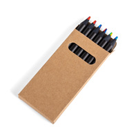 Crayons d'art miniatures 6-12 pièces, noirs, en bois, avec mine arc-en-ciel 7 couleurs, multicolores, créatifs, pour cadeaux promotionnels et enfants