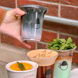 Vasos Desechables Personalizados con Logotipo, de 12-24 oz, 90 mm, Transparentes, de PET de Pared Simple, con Tapa para Bebidas Frías, Cerveza, Leche, Té, Café Helado - Product Image 3