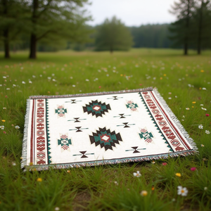 Tapis de pique-nique vintage 90x180 cm, rectangulaire, en tissu, portable, pour l'extérieur, utilisable en toutes saisons - Product Image 2