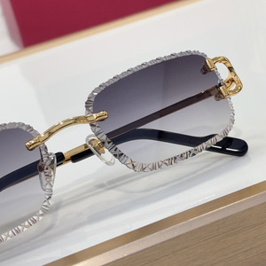 <span class=keywords><strong>Lunettes</strong></span> de soleil de luxe tendance pour femmes, protection UV400, avec logo, sans monture, coupe diamant, <span class=keywords><strong>lunettes</strong></span> de soleil pour hommes avec logo - Product Image 6