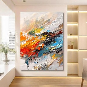 Dafen Village Oil Painting Hand Painted Abstract Art <b>Large</b> Textured Canvas Wall Hanging For Living Room Sofa Background - Product Image 3
