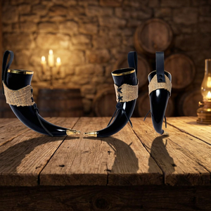 Excelente Jarra de Cerveza Vikinga Aventurera, Ecológica, Portátil, Ligera, Estilo Antiguo, con Tapa de Bambú, Estilo Americano, para Cumpleaños - Product Image 1