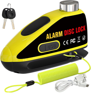 Lucchetto Elettronico Portatile per Bici con Allarme <span class=keywords><strong>Antifurto</strong></span> e Blocco Freno a Disco per Monopattini e Moto per Bambini - Product Image 1