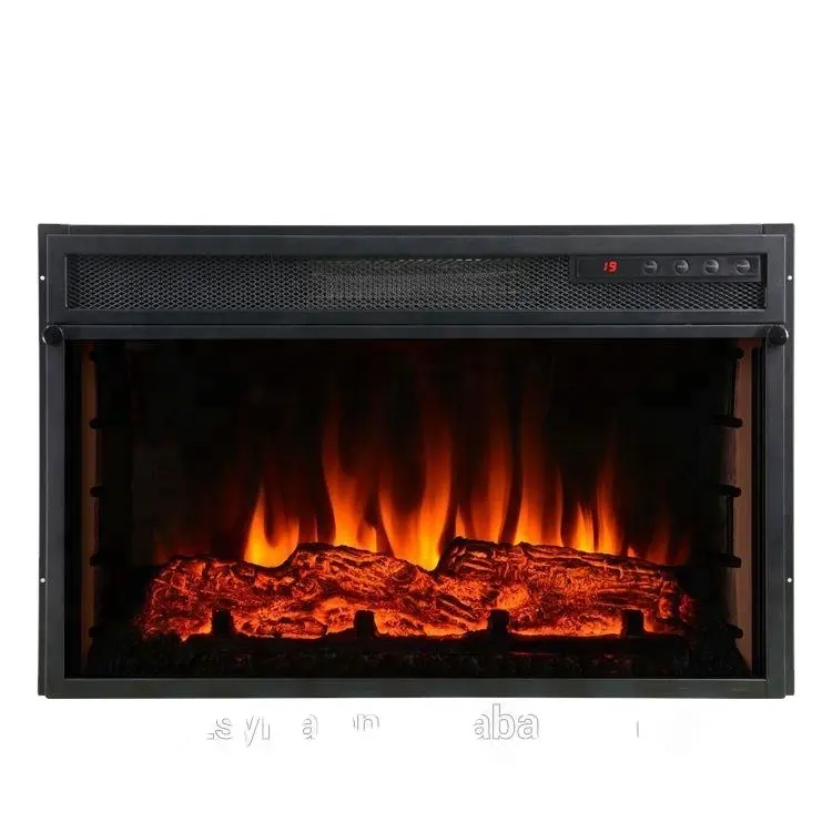 Electrical fireplace indoor insert, LED flame fire wood decoration insert fireplace with stone mdf mantel