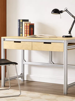 Bureau en profilé aluminium, bureau informatique individuel, avec tiroirs de rangement, bureau d'écriture en panneau marin, établi