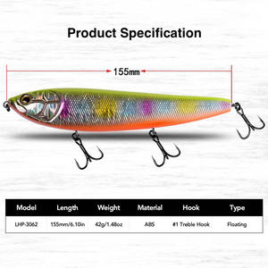 Xida 155mm Yüzen Kalem Tipi Yem 42g Üst Su Yüzeyi Stickbait Üst Su Yüzeyi Kalem Tipi Balıkçılık Yemi 155mm 42g Yüzen Stickbait Levrek ve GT için - Product Image 2
